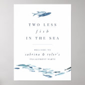 Twee minder vissen in het Zee Kust Welkomstbord Poster (Voorkant)