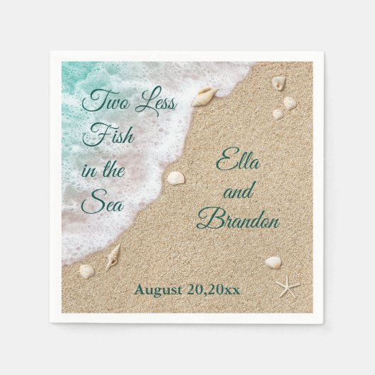 Twee Minder Vissen in het Zee Servet (Voorkant)