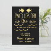 Twee minder vissen in het Zee sparen de Datum Save The Date (Staand voorkant)