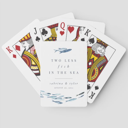 Twee minder vissen in het Zee weduwschap Pokerkaarten (Achterkant)