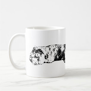 Twee Mini Schnauzers – Artistieke Zwarte & Witte M Koffiemok