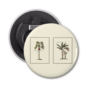Twee miniaturen met palmbomen button flesopener