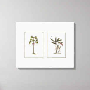 Twee miniaturen met palmbomen canvas afdruk