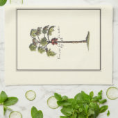 Twee miniaturen met palmbomen theedoek (Gevouwen)