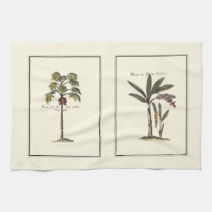 Twee miniaturen met palmbomen theedoek