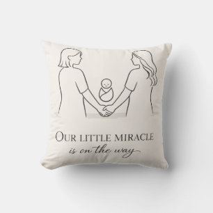 Twee moeders baby shower kussen