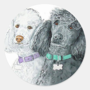 Twee moffen ronde sticker