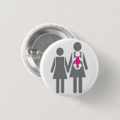 Twee momen en een dochter ronde button 3,2 cm (Voorkant /achterkant)