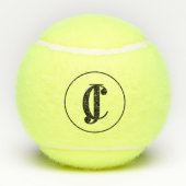 Twee Monogrammen Initialen Tennisballen (Achterkant)