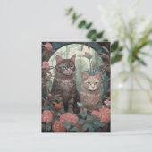 Twee mooie katten Briefkaart (Staand voorkant)