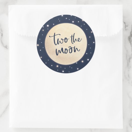 Twee moon Birthday Party Stickers for Favors (Tas)