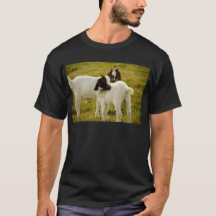 Twee Moppige Boer Geiten in Veld Boerderijdieren F T-shirt