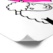 Twee Moppige Lammetjes met Roze Hart Poster (Hoek)