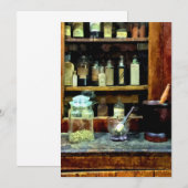 Twee Mortar en Pestles en Glass Jar (Voorkant / Achterkant)