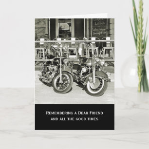 Twee  motorfietsen Sympathy Card Kaart