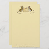 Twee muizen met perkament - briefpapier (Voorkant / Achterkant)