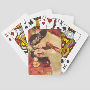 Twee muzen van de lente (door Stefan Luchian) Pokerkaarten