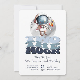 Twee naar de Maan 2e Verjaardag Astronaut Kaart