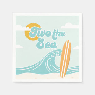Twee naar de zee! Strand 2e verjaardag servetten