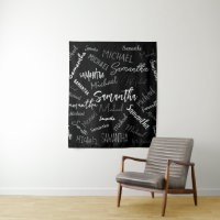 Twee namen koppel monogram zwart grijs wit