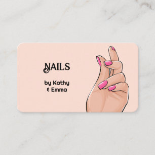 Twee namen Nail Tech Visitekaartje
