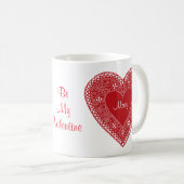 Twee namen-twee harten zijn mijn Valentijn Koffiemok (Voorkant rechts)