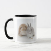 Twee Nederlandse Dwarf- en Holland Lop Bunnies Mok (Links)