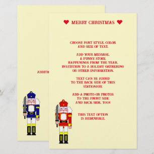 Twee Notenkraker Soldaten Kerst Briefpapier