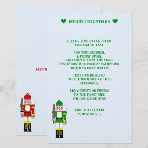 Twee Notenkraker Soldaten Kerstmis Briefpapier