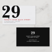 TWEE NUMMERS LOGO Designer Visitekaartje (Voorkant / Achterkant)