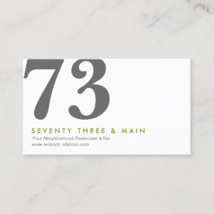 TWEE NUMMERS LOGO II Designer Visitekaartje