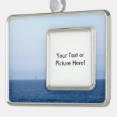 Twee olierijgen verzilverd kader ornament (Links)