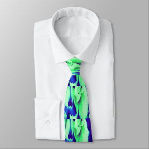 Twee onduidelijk bleke en diep zee patroonontwerp stropdas