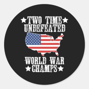 Twee ongeslagen tweevoudig wereldkampioen U Ronde Sticker