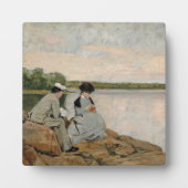 Twee op het strand, Arvid Liljelund Fotoplaat (Voorkant)