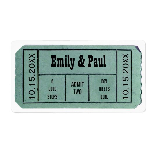 TWEE Opslaan als TICKET Etiket (Voorkant)