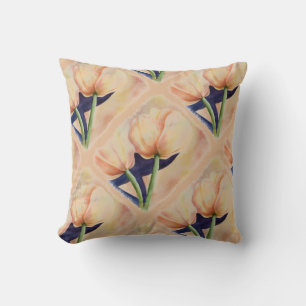 TWEE ORANJE TULIPS PILLOW TITEL KUSSEN