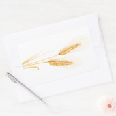 Twee oren tarwe rechthoekige sticker (Envelop)