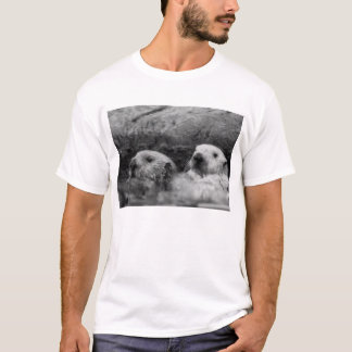 Twee Otters (zwart-wit) Shirt