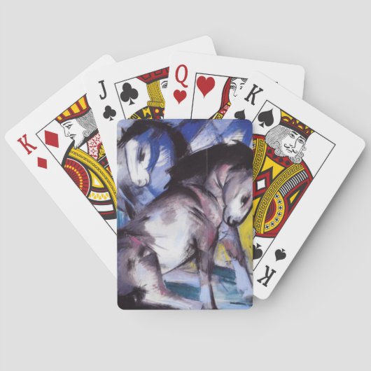 Twee paarden (door Franz Marc) Pokerkaarten (Achterkant)