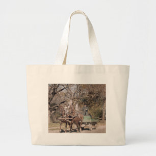 Twee paarden en twee oorlogen grote tote bag