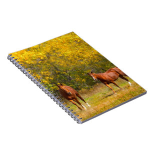 Twee paarden in de Herfst Notitieboek