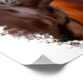 Twee paarden knuffelen poster (Hoek)