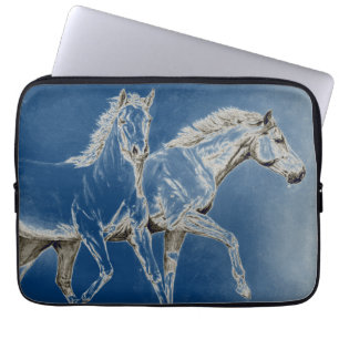 Twee paarden laptop sleeve