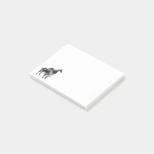 Twee paarden post-it® notes (Schuin)