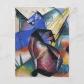 Twee paarden, rood en blauw van Franz Marc Briefkaart (Voorkant)