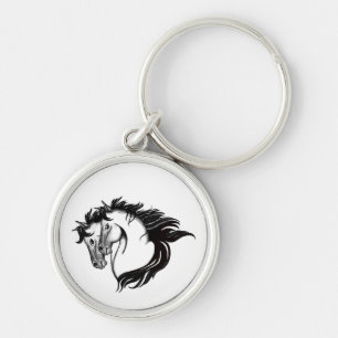 Twee paarden sleutelhanger