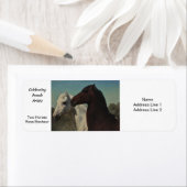 Twee paarden van Rosa Bonheur Etiket (Insitu)