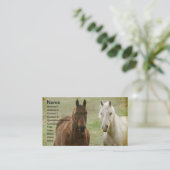 Twee paarden visitekaartje (Staand voorkant)