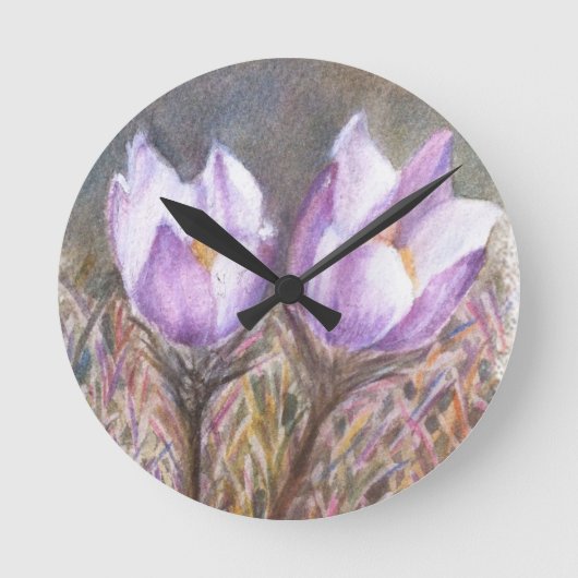 TWEE PAARSE ROCUSSEN WALL CLOCK RONDE KLOK (Voorkant)